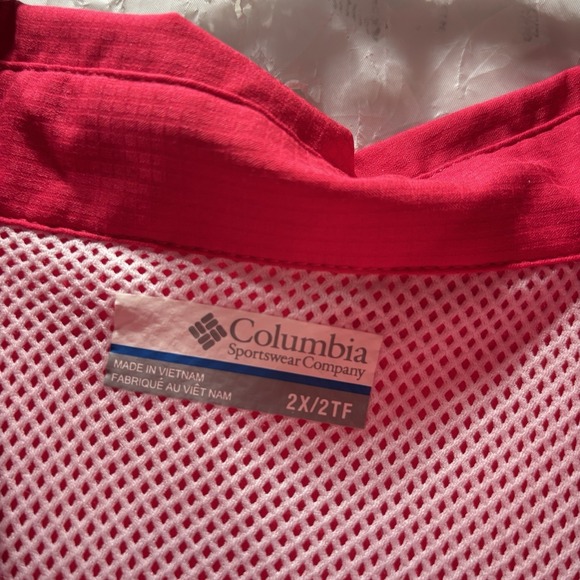 Columbia PFG Women's Shirt Hot Pink Short Sleeve Snap Close Omni Shade Pockets - Picture 3 of 16